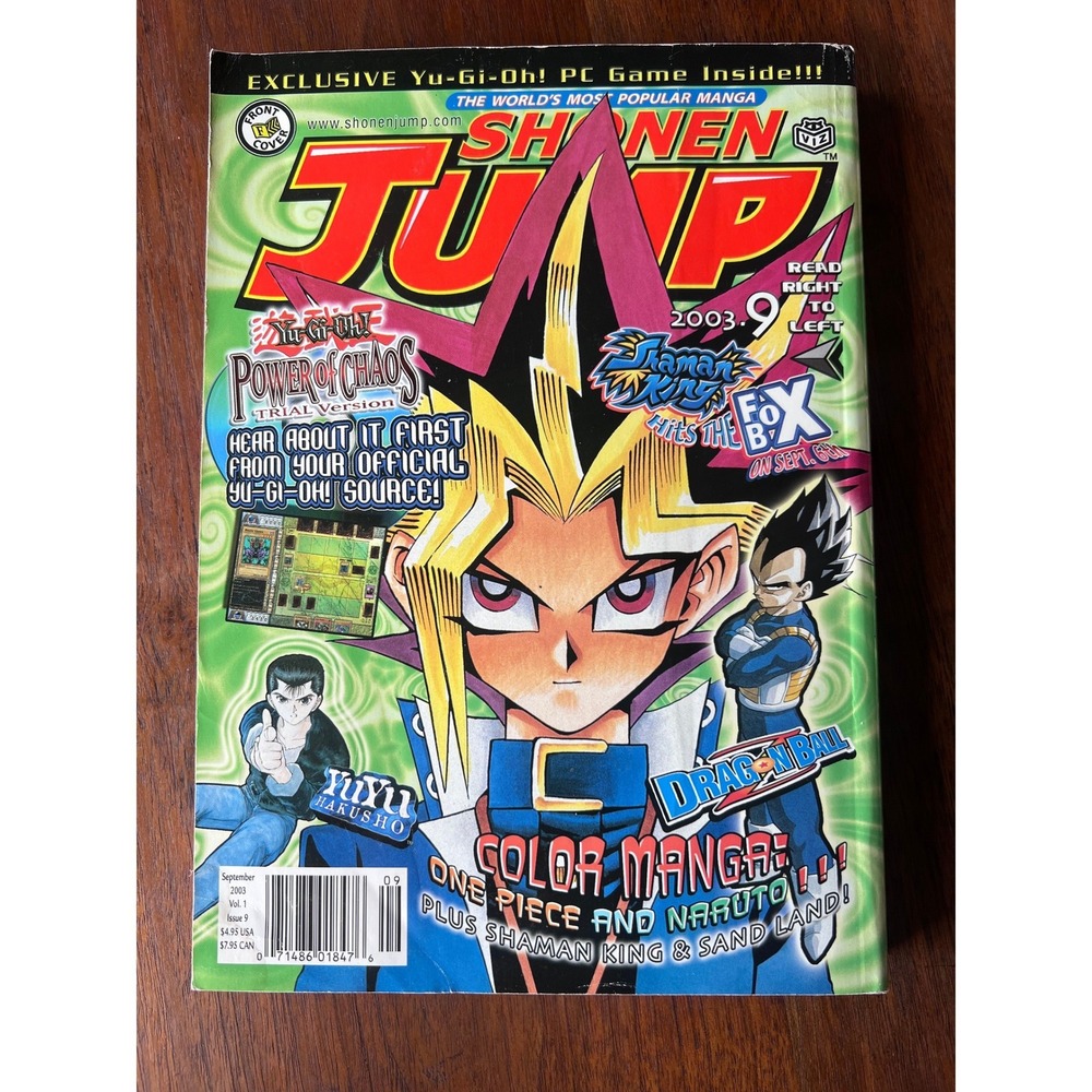 Shonen Jump Magazine September 2003 Vol 1 Issue 9 Yu-Gi-Oh Naruto Dragon Ball Z